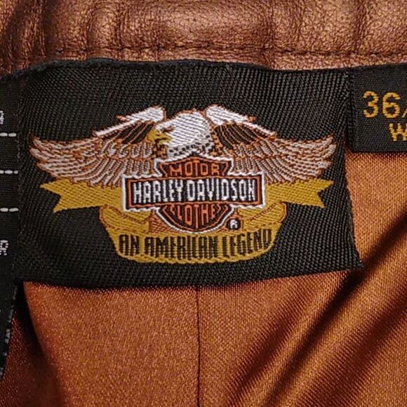 RARE Harley Davidson Leather Pants Size 8 Authentic Curvy - Picture 12 of 15
